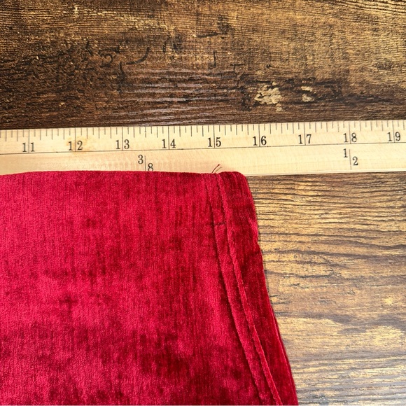 Hilary Radley Pants Women's Red Medium 29 Inseam Mid-Rise Faux Suede Pull On NEW - Picture 5 of 11